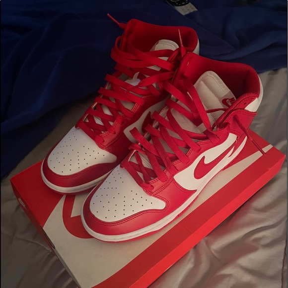 Nike Other - 👟Nike Dunk Hi Retro Championship White/Red👟